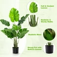 thumbnail image 5 of Costway 4FT Artificial Monstera Deliciosa Plant Palm Tree Indoor Outdoor, 5 of 7