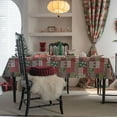 thumbnail image 3 of Christmas Jingle Bell Man Jacquard Tablecloth - Rectangular, Color Block Geometric, Festive Versatile Decor, 3 of 7