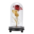 thumbnail image 1 of Adorno de rosa Flor de rosa artificial en una cúpula de cristal con luz LED Regalo de flor eterna para madre novia, 1 of 14