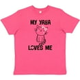 thumbnail image 3 of Inktastic My Yaya Loves Me Girls Gift Youth T-Shirt, 3 of 5