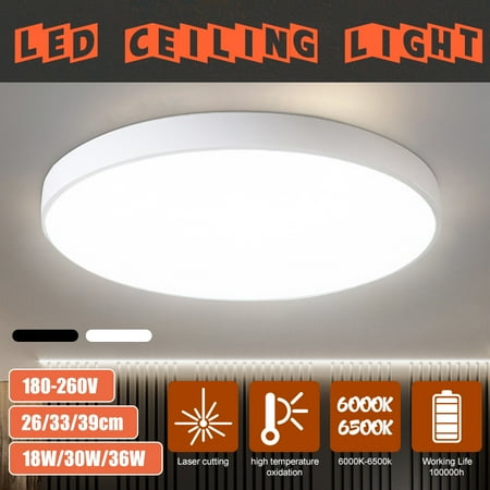 Ceiling Lights Led Flush Mount 6000k 6500k 18w 30w 36w Lighting Fixtures Daylight White For Living Room Bedroom Kitchen Hallway Office Canada - Flush Mounted Ceiling Lights Led Ceiling Lights Led Flush Mount 6000k 6500k 18w 30w 36w Lighting Fixtures Daylight White For Living Room Bedroom Kitchen Hallway Office Canada - Flush Mounted Ceiling Lights Led