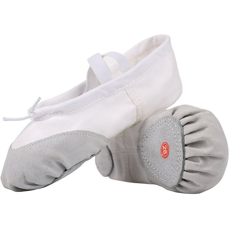 

Ballet Slipper Shoes Stretch Satin Ballerinas Dance Yoga Flats with Pure Ribbons for Girls (Toddler/Little Kid/Big Kid