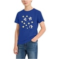 thumbnail image 2 of ITSAME Boys T-Shirts, Football Print Round Neck Short Sleeve Summer Fashion Casual Tops Blue Size 11-12, 2 of 7