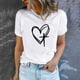 thumbnail image 5 of Camisetas de Manga Corta para las Mujeres Casual Día de Pascua Impresión Cuello de Tripulación Suelta Camiseta, Poliéster Spandex, 5 of 7