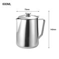thumbnail image 2 of LITTLE HOME Stainless Steel Milk Frothing Pitcher with Lid - Barista Coffee Kettle for Latte Art, Espresso Cappuccino - Multi-Size Options 350/600/1000/1500/2000ml, 2 of 10