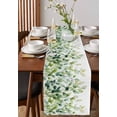 thumbnail image 4 of Eucalyptus Botanical Green Table Runner 72 Inches, Spring Blooms Leaves Bed Runner Dresser Scarves Tabletop for Indoor Outdoor Parties/Ceremony/Banquet, 13" x 72", 4 of 8
