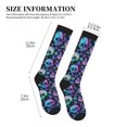 thumbnail image 2 of Lsque Skull flower cute Pattern Sport Compression Socks for Men & Women 15-20 mmHg Knee High Nurse Pregnant Running Medical and Travel Athletic, 2 of 6