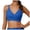 Blue, variant on Women's Bikini Tops Ruched Backless V Neck Bralettes Padded Twsit Front Swim Tops with Adjustable Spaghetti Straps Sky Blue M