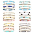 thumbnail image 2 of AEXTO Colorful Heishi Clay Bead Bracelet Set for Women Stackable Vinyl Disc Polymer Beaded Stretch Bracelets Preppy Bohemian Summer Beach Bracelets Jewelry, 2 of 12