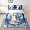 thumbnail image 2 of Homewish Boys Girls Crystal Ball Twin Bedding Sets 7-Piece,Xmas Snowman Snowflake Bedding Comforter Set Microfiber,Merry Christmas Breathable Sheet Sets,Super Cozy Room Decor,Reversible, 2 of 8