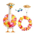 thumbnail image 2 of AURIGATE 23in Porch Goose Outfit Set, 3 Styles Hawaiian Floral Lei & Hat Costumes for Outdoor Lawn Garden Decor, Weather-Resistant Dress Up Kits for Summer Holiday, 2 of 6