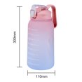 thumbnail image 4 of Botella de agua de 2 ltaza con pajitamarcador de tiempojarras de fitness para beber deportes (rosa) Ndcxsfigh Nuevos Originales, 4 of 5