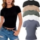 thumbnail image 1 of Camisetas CE' CERDR para mujer, cuello redondo, manga corta, paquete 3/5, 1 of 6