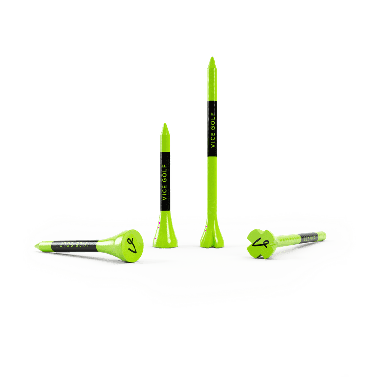Vice Golf Bamboo Tees 75 Pack with Colored Markings for Optimal