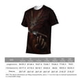 thumbnail image 6 of LAOLIUSN Men’s Dragon T Shirt 3D All Over Print Graphic Tee, Dark Fantasy Fire Dragon Face with Glowing Eyes, Short Sleeve Crewneck Streetwear Shirt S-4XL, 6 of 7