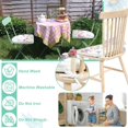 thumbnail image 3 of GHSDFBB 4 Pcs Spring Chair Cushions with Ties for Dining Chairs 16''x16'' Memory Foam Flower Bird Pattern Chair Pad Non Slip Seat Cushion with Washable Cover for Home Kitchen Office Holiday, 3 of 6
