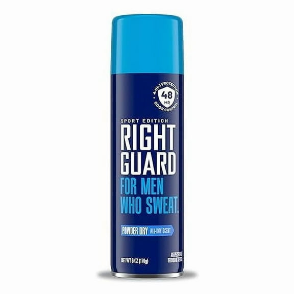 Right Guard Sport Antiperspirant Deodorant Aerosol Spray, Powder Dry, 6 Oz, 2 Pack