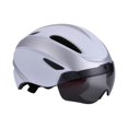 thumbnail image 4 of Casco de casco de bicicleta Circune de circunferencia de cabecera para viajes para adultos blanco plateado, 4 of 8