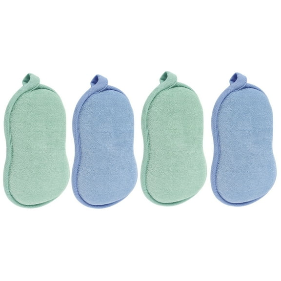 Bath Towel Kids Washcloths Plush Towels Plant Tools Baby Sponge Pads Child 4 Pcs