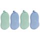 thumbnail image 1 of 4pcs niños bañera doble cara esponjas cepillos baño exfoliante esponja esponja, 1 of 5