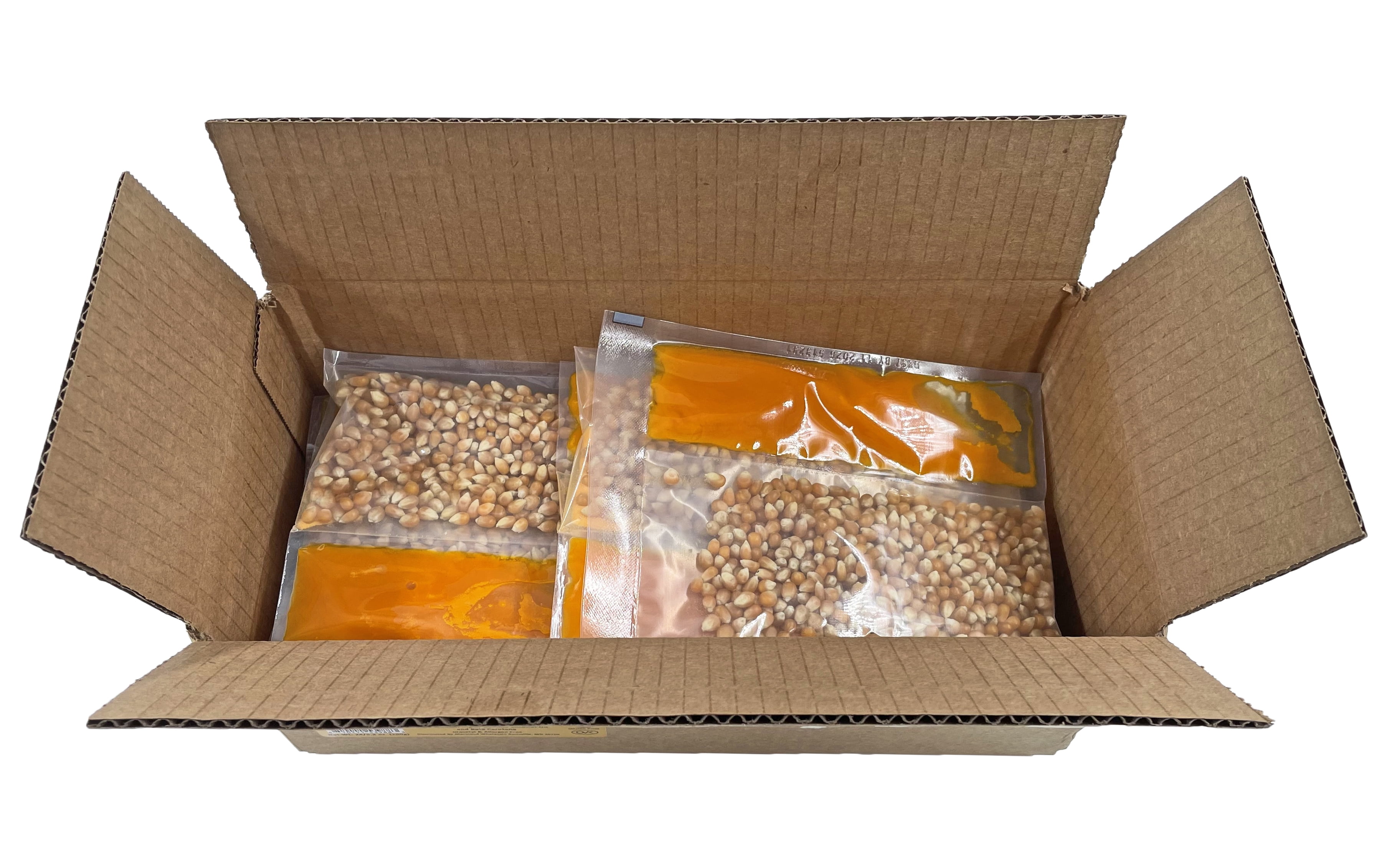 Home Theater All in One Popcorn Kit For 6 oz. Popper | Portion Packets with Kernels, Oil and Flavored Salt | By Bits N Things | Pack of 24