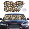 thumbnail image 2 of Balery Roosters and Chicks Print Car Windshield Sun Shade,Windshield Sunshade for Car Pickup Truck SUV Accessories-Medium, 2 of 7