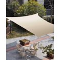 thumbnail image 3 of Sun Shade Sail 8'x10' Beige Brown Rectangle Sun Shade Sails Canopy Waterproof Gradient Colorf Outdoor Sunshades Sand UV Block Cover Shades Cloth for Patio Backyard Garden Deck Porch Lawn, 3 of 9