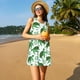 thumbnail image 3 of Easygdp Cartoon Turtle para Vestido Transpirable de Mujer, Vestido Suelto de Manga Corta con Pliegues y Bolsillos para el Verano, 3 of 7