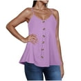 thumbnail image 2 of QUNYINEY Camisole Tank Tops for Women Crewneck Solid Sleeveless Casual Shirts Button Loose Peplum Tank Tops, 2 of 6