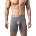 thumbnail image 2 of Men's Breathable Boxer Briefs M Dark Gray - Cotton Modal Polyester Blend, Contoured Pouch, Comfort Waistband - Durable for Daily Wear & Workouts, 2 of 5