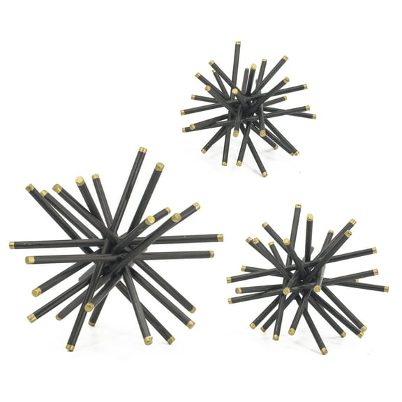 Caper Metal Statuaries - Set of 3 - Black