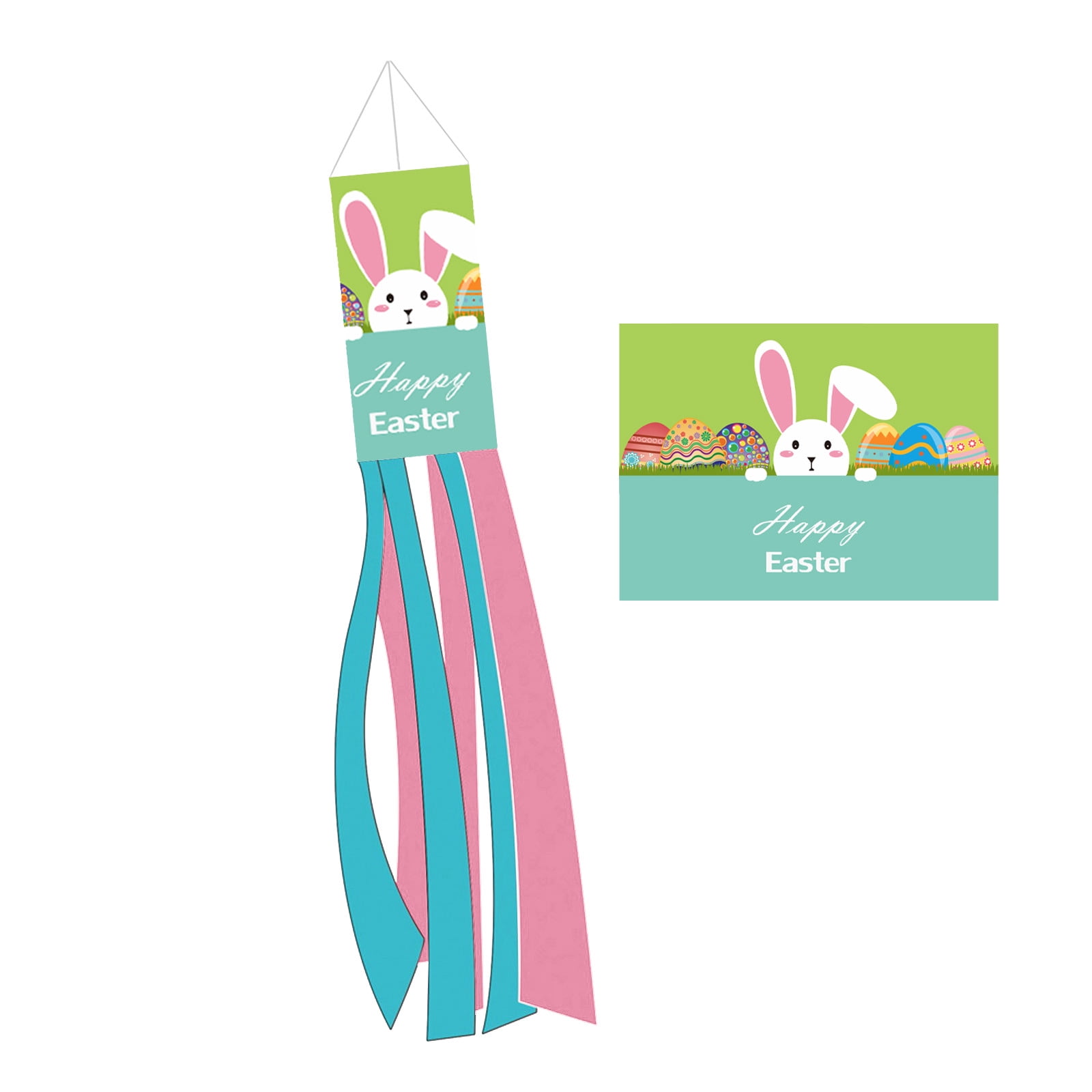 Happy Easter Windsock Polyester 60 Inch Outdoor Garden Wind Sock Decoration
