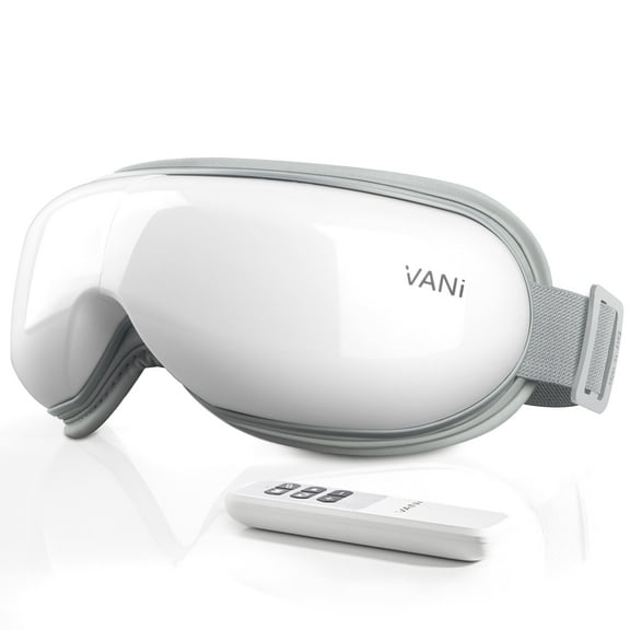 VANI Eye Massager with Heat & Bluetooth Music, Reduce Eye Strain Dark Circles Dry Eye Improve Sleep