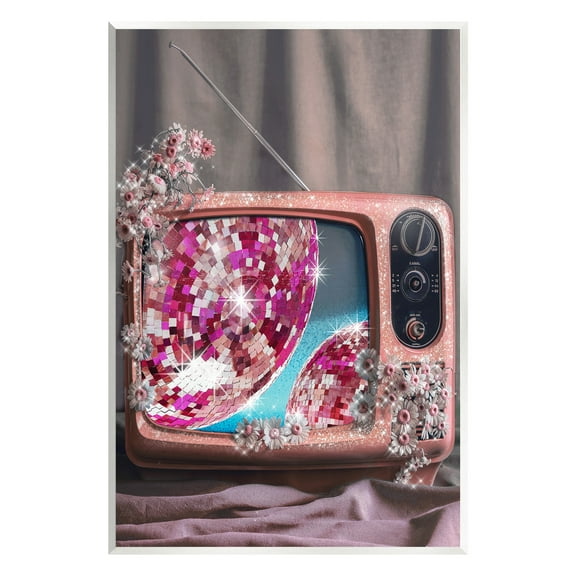 Stupell Industries Disco Vintage Television Novelty Painting Unframed Art Print Wall Art, 10 x 15