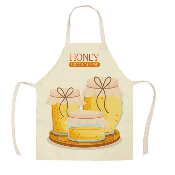 Delantal sin mangas de lino estampado para fiestas Delantal de cocina sin mangas resistente al aceite y las manchas