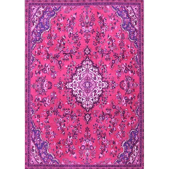 Ahgly Company Indoor Rectangle Persian Pink Traditional Area Rugs, 5' x 8'