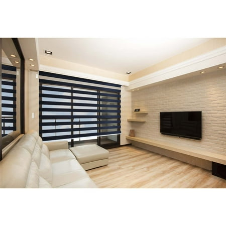 blinds window shades zebra motorized horizontal remote privacy roller charcoal dialog displays option button additional opens zoom walmart