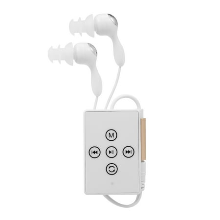 - K12 IPX8 Waterproof MP3 Player 8GB Music Player with Headphones FM Radio Back Clip Design for Swimming Running Diving