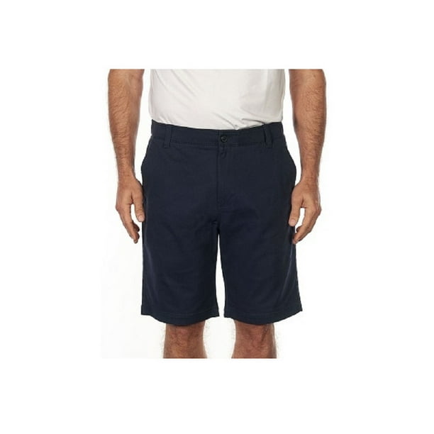 Iron Clothing Iron Co. Mens Size 40 Comfort Flex Waistband Stretch Flat Front Shorts, Navy