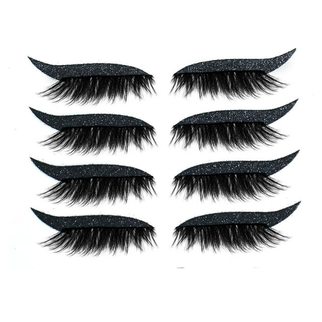 Pestañas postizas Racimos naturales Pestañas postizas mejor valoradas Pestañas Postizas Naturales Adhesivo Reutilizable Delineador de ojos y pegatinas de pestañas reutiliz(Compre 2 y obtenga 1 gratis)