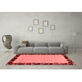 thumbnail image 3 of Ahgly Company Machine Washable Indoor Square Abstract Red Modern Area Rugs, 8' Square, 3 of 4