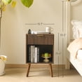 thumbnail image 2 of Mesita de noche Fultyle Mid Century Modern con cajón y almacenamiento, 2 of 7
