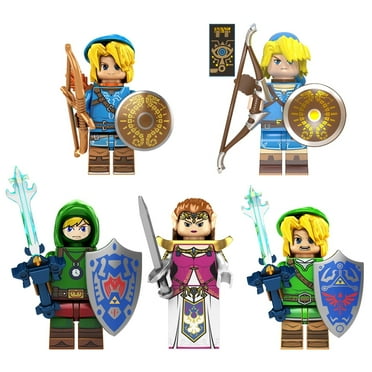 4 PCS The Legend of Zelda Minifigures Building Blocks, Collectible Video Game Zelda Action Figures Building Toys for Kids Adult Christmas Gifts
