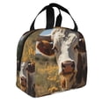 thumbnail image 2 of Easygdp Countryside Flower Cow Bolsa Térmica Premium - Tela Oxford Impermeable, Gran Capacidad, Bolsillo Frontal, Unisex para Trabajo, Escuela, Actividades al Aire Libre y Picnics, 2 of 8