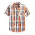 thumbnail image 1 of Sean John Mens SS Plaid Button Up Shirt, naranja, grande Sean John Botones al frente, 1 of 2