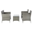 thumbnail image 3 of SAFAVIEH Outdoor Collection Bandele 4-Piece Patio Set Grey/Grey, 3 of 7