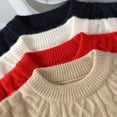 thumbnail image 6 of Atogsazn Mens Oversized Knitted Sweater Casual Crewneck Long Sleeve Pullover Sweater Thick Warm Tops Outfit 02-Khaki XS Fashion, 6 of 6