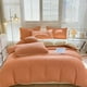 thumbnail image 4 of Juegos de colcha y cubrecama para todas las estaciones: juego de cama de 4 piezas, sábanas lavables de color liso, funda nórdica y fundas de almohada, sábanas de algodón lavado., 4 of 9