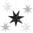 thumbnail image 1 of 5 uds adorno de estrella de papel navideño-45CM negro, 45CM blanco*2, 45CM gris*2 Adepaton HR-0002, 1 of 8