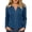 #04 Blue, variant on Women's Pintuck V-Neck Button Blouse, Long Sleeve Pleated Top, Casual Work Shirt for Office Daily Leisure, Army Green M